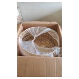 KOUBOO 1050101 Open Weave Cane Rib Bell Hanging Ceiling Lamp, Natural, 25H×29W"