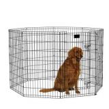 MidWest Foldable Metal Exercise Pet Playpen with Door, 24"W x 42"H