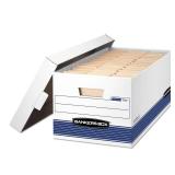 Sealed - Bankers Box File Storage Boxes with Lids, White, 12-Pack