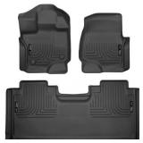 Husky Liners 94051 Combo Set Black Front and 2nd Seat Floor Liners Fits 2015-19 Ford F-150 SuperCab