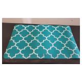 Teal Cushioned Floor Mat, 17.5×28"