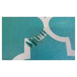 Teal Cushioned Floor Mat, 17.5×28"