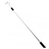 Aluminum Shepherds Hook with Cushion Handle, 36-62"x2.75"x1.25", Silver