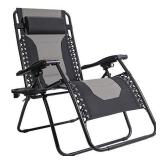 AsterOutdoor Padded Zero Gravity Chair Adjustable Reclining Lounge Chair Recliners with Pillow and Side Table for Patio, Lawn & Outdoor Camping, Supports 350 lbs