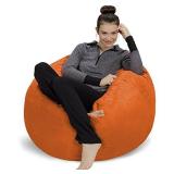 Sofa Sack - Plush, Ultra Soft Bean Bag Chair - Memory Foam Bean Bag Chair with Microsuede Cover - Stuffed Foam Filled Furniture and Accessories for Dorm Room - Tangerine 3