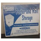 Classroom Keepers Poster and Paper Roll Storage Bin, Blue