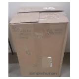 simplehuman - 45 Liter Rectangular Hands-Free Kitchen Step Trash Can with Soft-Close Lid, Brushed Stainless Steel - Brushed Stainless Steel