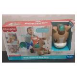 Fisher-Price Walk Bounce & Ride Pony, Infant to Toddler Musical Walker and Ride-on Toy