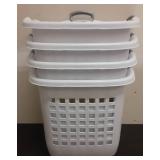 Sterilite 12248004 Laundry Basket, 62 L, White, Pack of 4