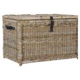 happimess Michael 35" Wicker Storage Trunk, Natural