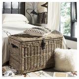 happimess Michael 35" Wicker Storage Trunk, Natural