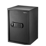 Amazon Basics Steel Home Security Safe with Programmable Keypad - Secure Documents, Jewelry, Valuables - 1.8 Cubic Feet, 13.8 x 13 x 19.7 Inches, Black