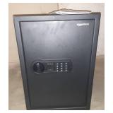 Amazon Basics Steel Home Security Safe with Programmable Keypad - Secure Documents, Jewelry, Valuables - 1.8 Cubic Feet, 13.8 x 13 x 19.7 Inches, Black