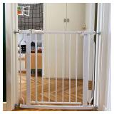 BalanceFrom Easy Walk-Thru Safety Gate for Doorways and Stairways with Auto-Close/Hold-Open Features, Multiple Sizes, White