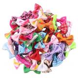 Cute Puppy Dog Small Bowknot Hair Bows with Clips Hair Handmade Accessories Bow Pet Grooming 30pcs 15 pair