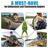 Soft Frog Bait, Double Propellers Legs, 3D Eyes, Lifelike Silicone Skin Pattern, Topwater, Bigger Splash More Attractive, Fishing Lure Set for Bass Snakehead Pike, 3.5in/0.46oz, 3 pcs