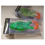 Soft Frog Bait, Double Propellers Legs, 3D Eyes, Lifelike Silicone Skin Pattern, Topwater, Bigger Splash More Attractive, Fishing Lure Set for Bass Snakehead Pike, 3.5in/0.46oz, 3 pcs