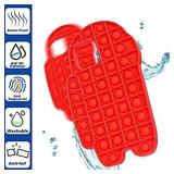 Among in Us iPhone XR Case - Push Pop Bubble Fidget Toy Phone Case 3D Soft Silicone Rainbow Case Release Stress Full Body Protection Shockproof Cover for Girls Children rainbow not red