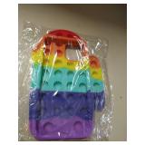 Among in Us iPhone XR Case - Push Pop Bubble Fidget Toy Phone Case 3D Soft Silicone Rainbow Case Release Stress Full Body Protection Shockproof Cover for Girls Children rainbow not red