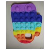 Among in Us iPhone XR Case - Push Pop Bubble Fidget Toy Phone Case 3D Soft Silicone Rainbow Case Release Stress Full Body Protection Shockproof Cover for Girls Children rainbow not red