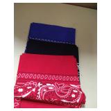 Made in the USA Paisley Bandanas - Red, Royal Blue, and Black (3 pack