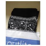Made in the USA Paisley Bandanas -3 pack all black