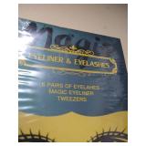 Magnetic Eyeliner and Eyelashes Kit, Magnetic Eyelashes with Eyeliner, False Lashes 5 Pairs with Tweezers, Easy to Wear may vary from stock photo