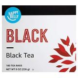 Amazon Brand - Happy Belly Tea Bags, Black, 100 Count (Previously Solimo