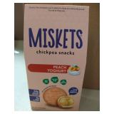 Miskets peach yogurt covered chickpea snacks 6 packs