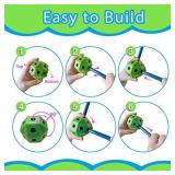 Fort Building Kits for Kids,Kids Fort,STEM Building Construction Toy,Build Tunnels Tents for Indoor/Outdoor-Great Gift for Boys and Girls(79 pieces