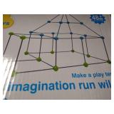 Fort Building Kits for Kids,Kids Fort,STEM Building Construction Toy,Build Tunnels Tents for Indoor/Outdoor-Great Gift for Boys and Girls(79 pieces