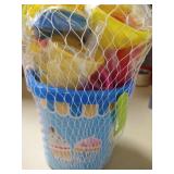 Kidtion Beach Toys 20 Pcs, Dessert-Themed Sand Toys Set with Sand Buckets and Shovels for Kids, Cute Ice Cream Sand Toys & Beach Toys with Mesh Bag, Colorful Beach Toy Set with Inspiring Molds