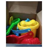 Awefrank Beach Toys Sand Toys Set for Kids, 18 Beach Toys Includes Sand Water Wheel, Beach Bucket, Beach Shovel Tool Kit, Watering