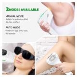 At-Home IPL Hair Removal for Women and Men Permanent Hair Removal 500,000 Flashes Painless Hair Remover on Armpits Back Legs Arms Face Bikini Line does not have razor