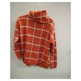 burnt orange cowl neck or turtle neck sweater super soft small