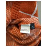 burnt orange cowl neck or turtle neck sweater super soft small