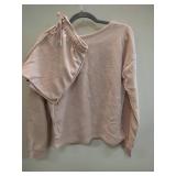 Size small peach/tan thermal weave pajama top and shorts set