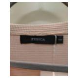 Size small peach/tan thermal weave pajama top and shorts set