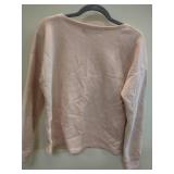 Size small peach/tan thermal weave pajama top and shorts set