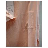 size large peach long sleeved sleep shirt and shorts set