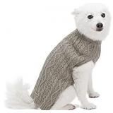 Blueberry Pet Wool Blend or Acrylic Classic Cable Knit Interlock Dog Sweaters
