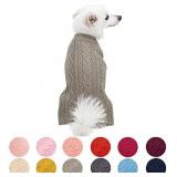 Blueberry Pet Wool Blend or Acrylic Classic Cable Knit Interlock Dog Sweaters