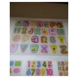 Wooden Puzzles Set for Toddlers 3 4 Years Old, Alphabet ABC, Numbers and Farm Animals Learning Puzzles Board for Kids, Preschool Educational Puzzles Activity Toys Gift for Boys Girls