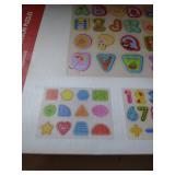 Wooden Puzzles Set for Toddlers 3 4 Years Old, Alphabet ABC, Numbers and Farm Animals Learning Puzzles Board for Kids, Preschool Educational Puzzles Activity Toys Gift for Boys Girls