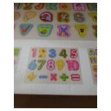 Wooden Puzzles Set for Toddlers 3 4 Years Old, Alphabet ABC, Numbers and Farm Animals Learning Puzzles Board for Kids, Preschool Educational Puzzles Activity Toys Gift for Boys Girls