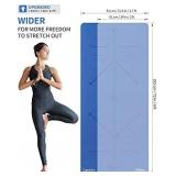 CAMBIVO Extra Wide Non-Slip Yoga Mat with Alignment Marks for Women (73"x 36"x 1/4"), Exercise Fitness Mat for Yoga, Pilates, Workout