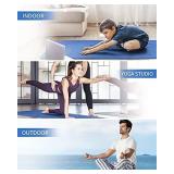 CAMBIVO Extra Wide Non-Slip Yoga Mat with Alignment Marks for Women (73"x 36"x 1/4"), Exercise Fitness Mat for Yoga, Pilates, Workout