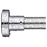BRIOFOX Shower Curtain Rods 42-72 Inches, Rust Free + Non-Fall Down, 304 Stainless Steel, Super Large Non-Slip Plate Spring Shower Rod, Use in Bathroom, Kitchen, Home, Never Collapse, No Drilling