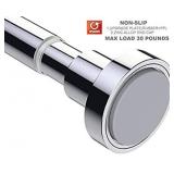 BRIOFOX Shower Curtain Rods 42-72 Inches, Rust Free + Non-Fall Down, 304 Stainless Steel, Super Large Non-Slip Plate Spring Shower Rod, Use in Bathroom, Kitchen, Home, Never Collapse, No Drilling