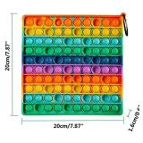 Big Size Push Pop 100 Bubbles Fidget Toy, Stress Reliever Silicone Sensory Toy for Autistic Kids Anxiety Adults missing key fob